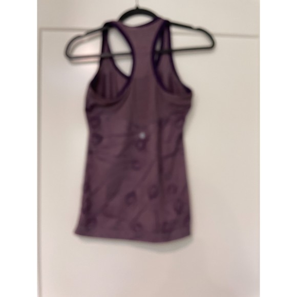 Lululemon Purple Racer Back Peacock Print Tank - Picture 3 of 3